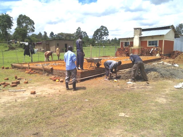 Footings in and the floor being started